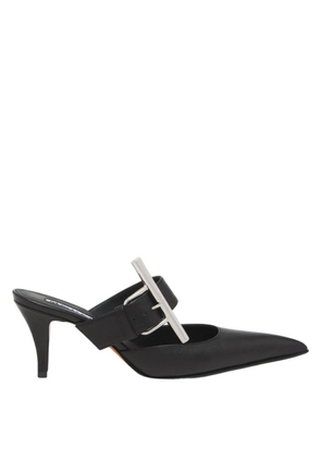 Alexander McQueen Ladies Black Birdee Leather Mules