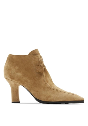 Burberry Ladies Jute Suede Lace-up Booties