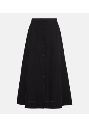 Toteme High-rise cotton maxi skirt