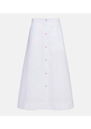 Toteme High-rise cotton maxi skirt