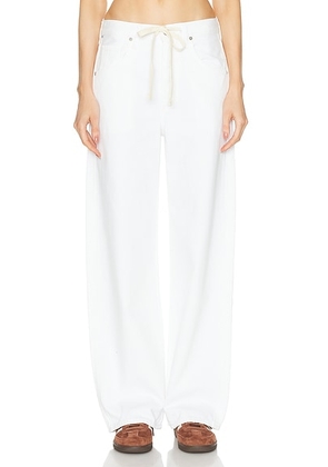 Citizens of Humanity Brynn Drawstring Wide Leg Jeans in Tulip - White. Size 31 (also in 32, 33).