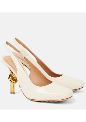 Bottega Veneta Knot leather slingback pumps
