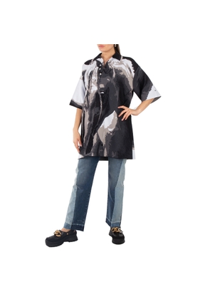 Stella McCartney Ladies Multi Graphic-Print Short-Sleeve Polo Shirt