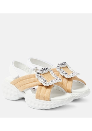 Roger Vivier Viv' Run Light Strass Buckle sandals