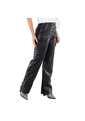 Stella McCartney Ladies Black Cargo-Pocket Straight-Leg Trousers
