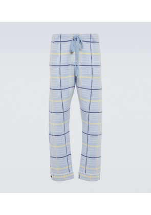 God's True Cashmere Rain tartan cashmere sweatpants