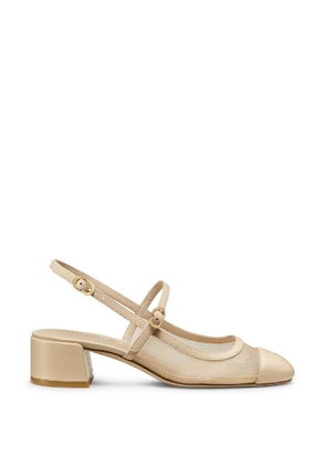 Stuart Weitzman Maeve 35 Leather Slingback Heels