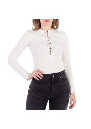Paco Rabanne Lace-Up Long Sleeves Top