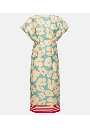 Dries Van Noten Floral satin midi dress