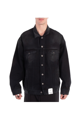 Balenciaga Mens Size Sticker Denim Jacket