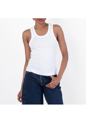 Agolde White Organic Cotton Poppy Tank