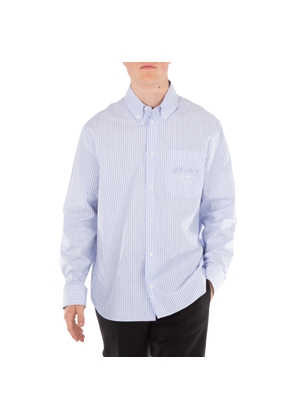 Versace Striped Barocco Sea Print Shirt