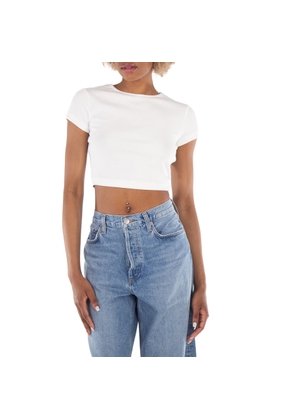 Agolde Ladies White Savannah Cropped Tee