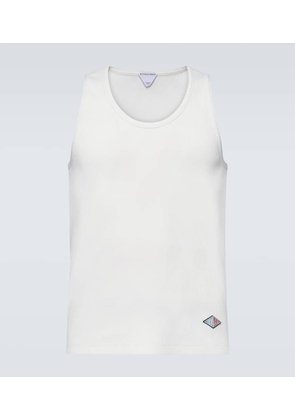 Bottega Veneta Logo ribbed-knit cotton tank top