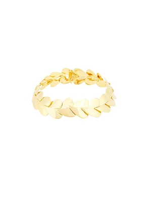 ALAÏA Heart Choker in Or - Metallic Gold. Size all.