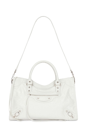 Balenciaga Le City Medium Bag in Optic White - White. Size all.