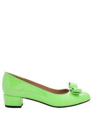 Salvatore Ferragamo Green Vara Bow Pump Shoe