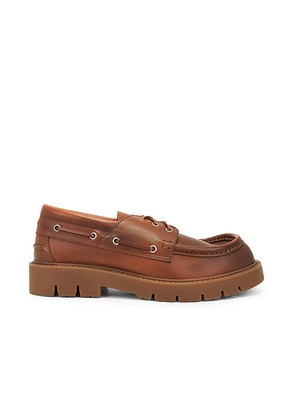 Bottega Veneta Haddock Lace Up in Light Wood - Brown. Size 44 (also in ).