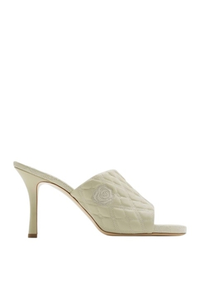 Burberry Leather Quilted Heeled Mules