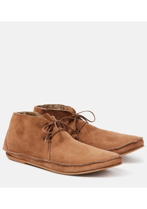 The Row Tyler shearling-lined suede moccasins