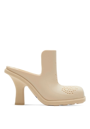 Burberry Highland Equestrian Knight Square-Toe Mules