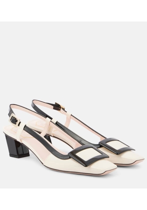 Roger Vivier Belle Vivier patent leather slingback pumps