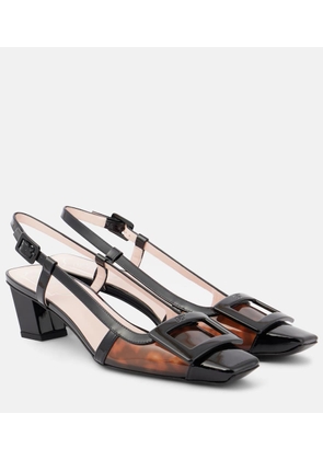 Roger Vivier Belle Vivier 45 patent leather slingback pumps