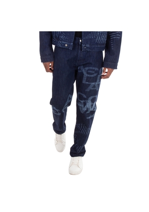 A Cold Wall Lasered-Logo Cotton Jeans