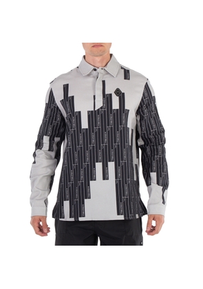 A Cold Wall Vector Monogram Long-Sleeve Cotton Polo Shirt