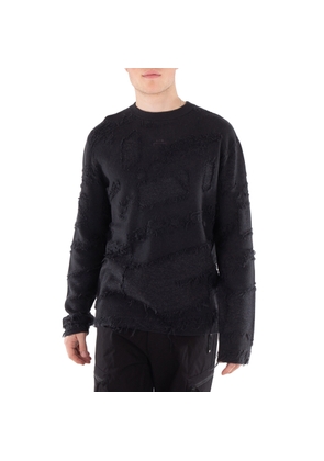 A Cold Wall Mens Black Woolen Frontage Jumper