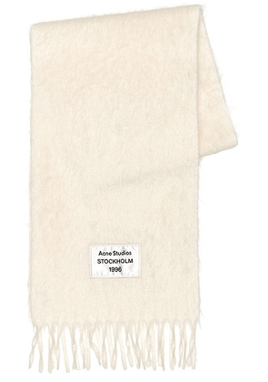 Acne Studios Viper Scarf in White - White. Size all.