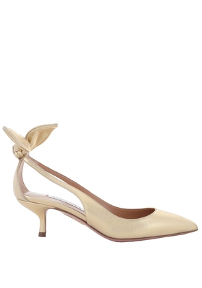 Aquazzura Bow Tie 50 Leather Pumps