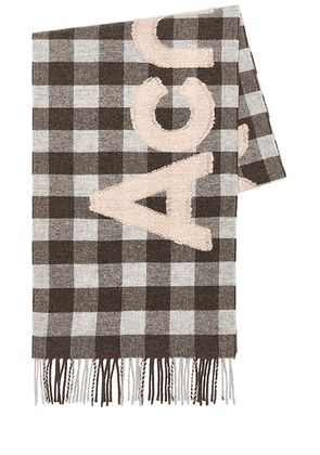 Acne Studios Veda Scarf in Brown & Beige - Brown. Size all.