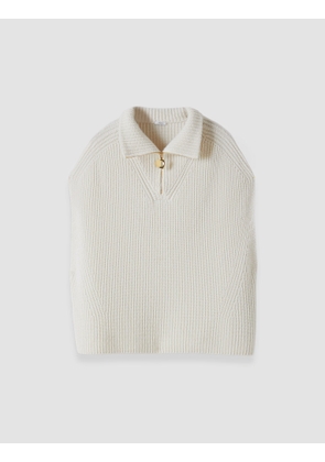 Raffet Fisherman Rib Cashmere Vest - L