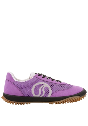 Stella McCartney Mesh Paneled S-Wave Low-Top Sneakers