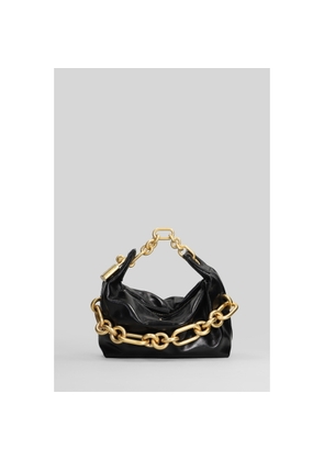 Balmain Sync Mini Shoulder Bag In Black Leather