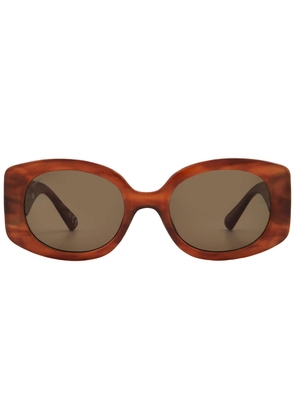 French Connection FC 23 25 BRN Brown Oval Ladies Sunglasses 10266449.COM BRNBRN