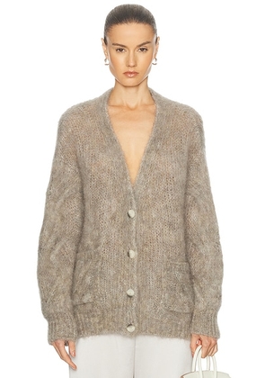Citizens of Humanity Padma Cable Cardigan in Oatmeal Grey - Grey. Size L (also in ).