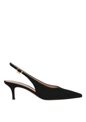 Gianvito Rossi Robbie Sling 55 Suede Slingback Pumps