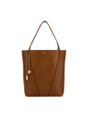 Chloé Caramel Leather Spin Shopping Bag