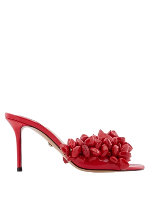 Mach & Mach Red Puffy Heart Mules