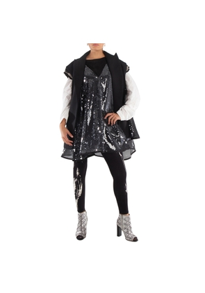 Sacai Ladies Layered Blazer Vest With Sequined Dress, Brand Size 2 (Medium)