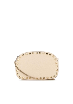 Valentino Garavani Ivory Leather Rockstud Crossbody Bag