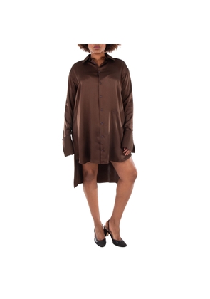Loewe Button-Up Silk Shirt Dress