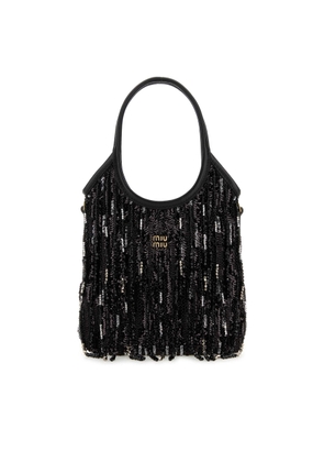 Miu Miu Embellished Fabric Handbag