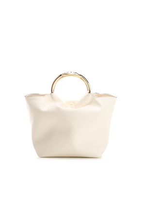 Valentino Garavani Ivory Leather Bucket Bag