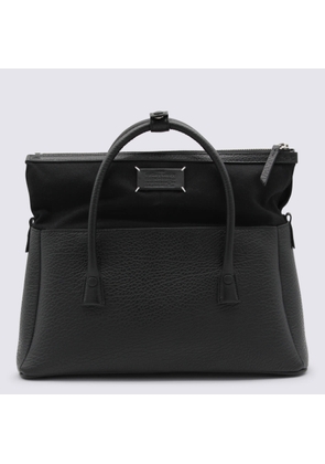 Maison Margiela Black Leather Top Handle Bag