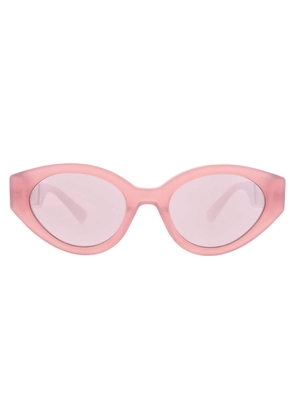 Moschino Pink Silver Flash Cat Eye Ladies Sunglasses MOS160/S 035J/2S 51