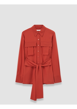 Yas Crepe de Soie Silk Shirt - 32