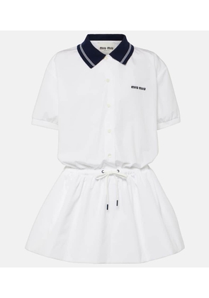 Miu Miu Logo cotton polo dress